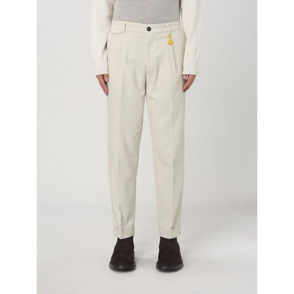 Manuel Ritz Pants Men Yellow Cream